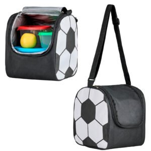 03102025131114_LON067.jpg Lonchera con un compartimento, interior permeable, cierre, print de balón de soccer en los laterales y correa ajustable.