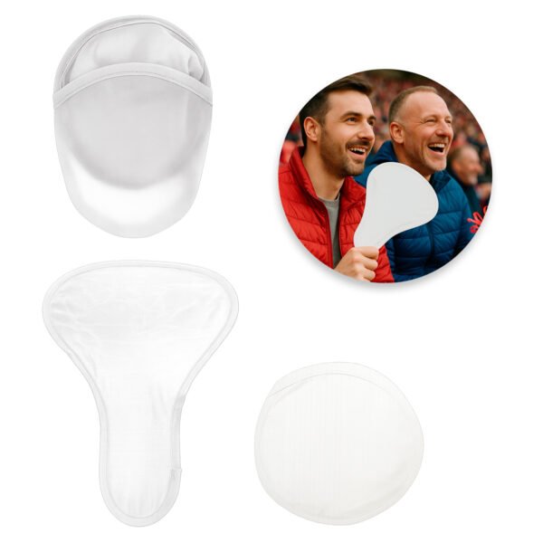 Abanico plegable de poliéster con funda.