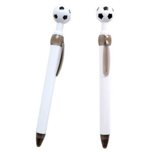 06052025144409_BP25117.jpg Bolígrafo plástico con clip y figura de balón en la parte superior, que sirve como botón.