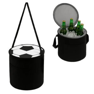 06112025223318_LON069.jpg Lonchera con un compartimento interior permeable, cierre, print de balón de soccer y asa.