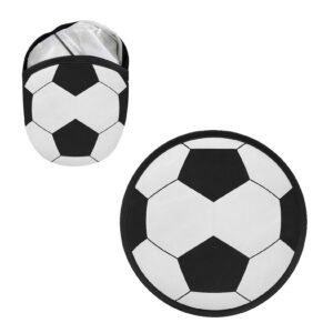30102025174056_TL059.jpg Frisbee plegable de poliéster con print de balón de soccer y funda.