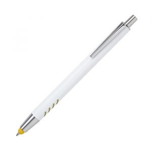 Bolígrafo de aluminio blanco Forli.