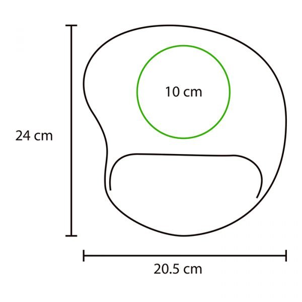 Mouse pad con soporte de silicón.