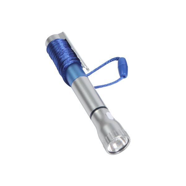 Lámpara con bolígrafo.