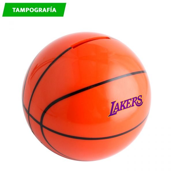Alcancía de plástico basquetball.