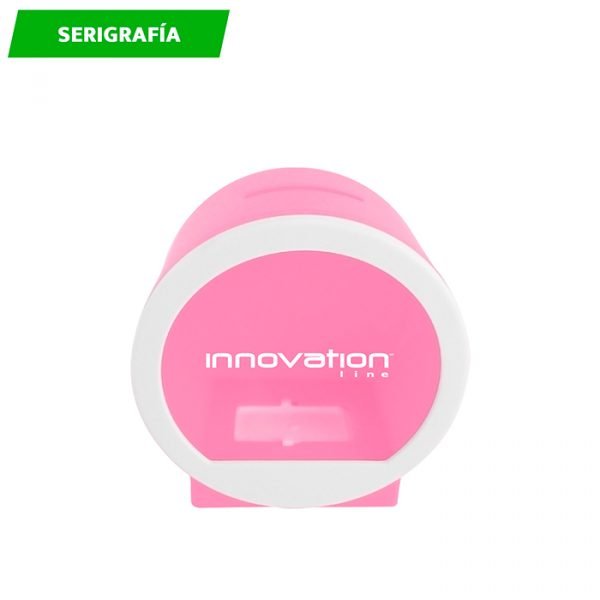 Alcancía de plástico con ventana.