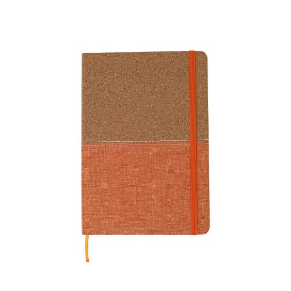 Libreta corcho bi tono.