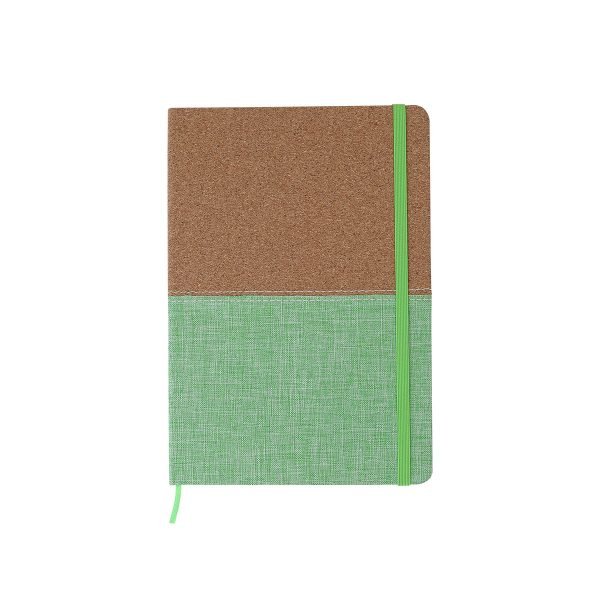 Libreta corcho bi tono.