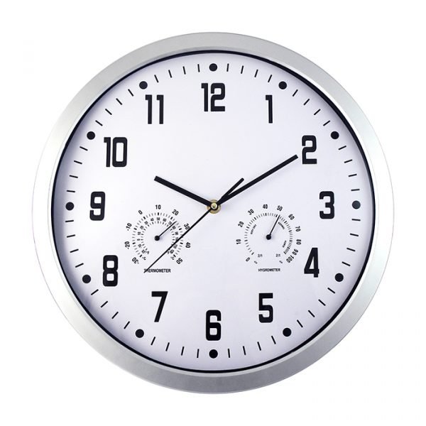 Reloj de pared de plástico.