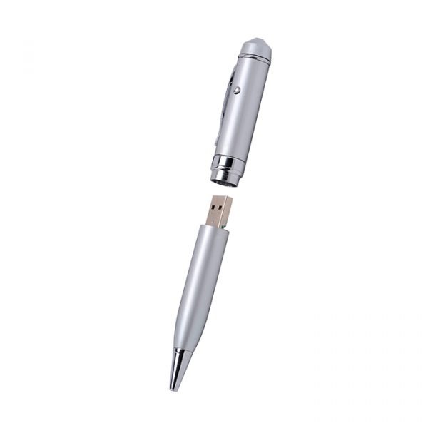 Bolígrafo metálico USB 8 GB.