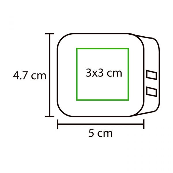 Conector de pared doble.