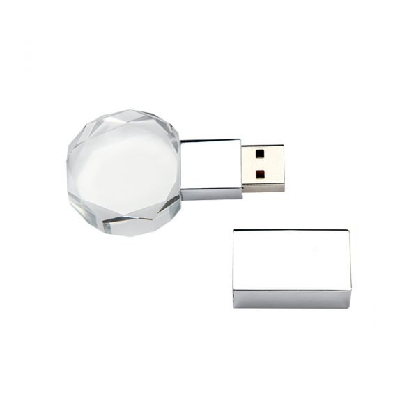 Memoria USB de cristal con luz led.