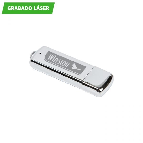 Memoria USB metálica.