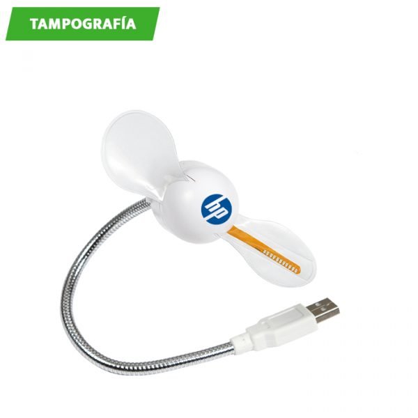 Ventilador con luz led para emitir mensajes.